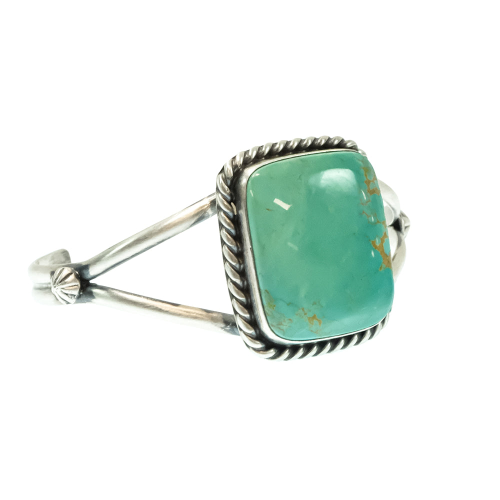 South Texas Tack Apparel Jewelry Turquoise Augutine Largo Native America Navajo Kingman Turquoise Sterling Silver Cuff
