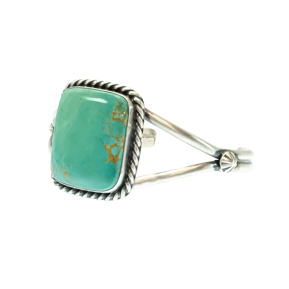 South Texas Tack Apparel Jewelry Turquoise Augutine Largo Native America Navajo Kingman Turquoise Sterling Silver Cuff