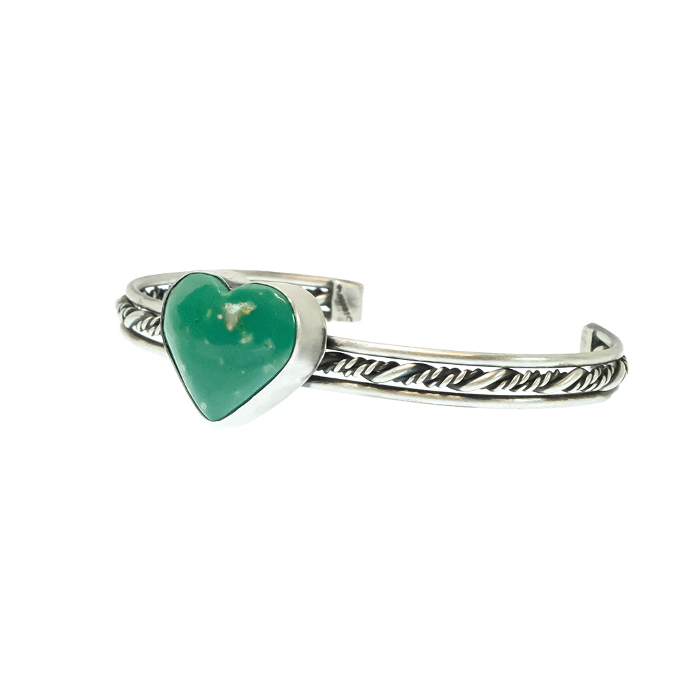 South Texas Tack Apparel Jewelry Turquoise Donovan Skeet Native American Navajo Kingman Turquoise Heart Cuff