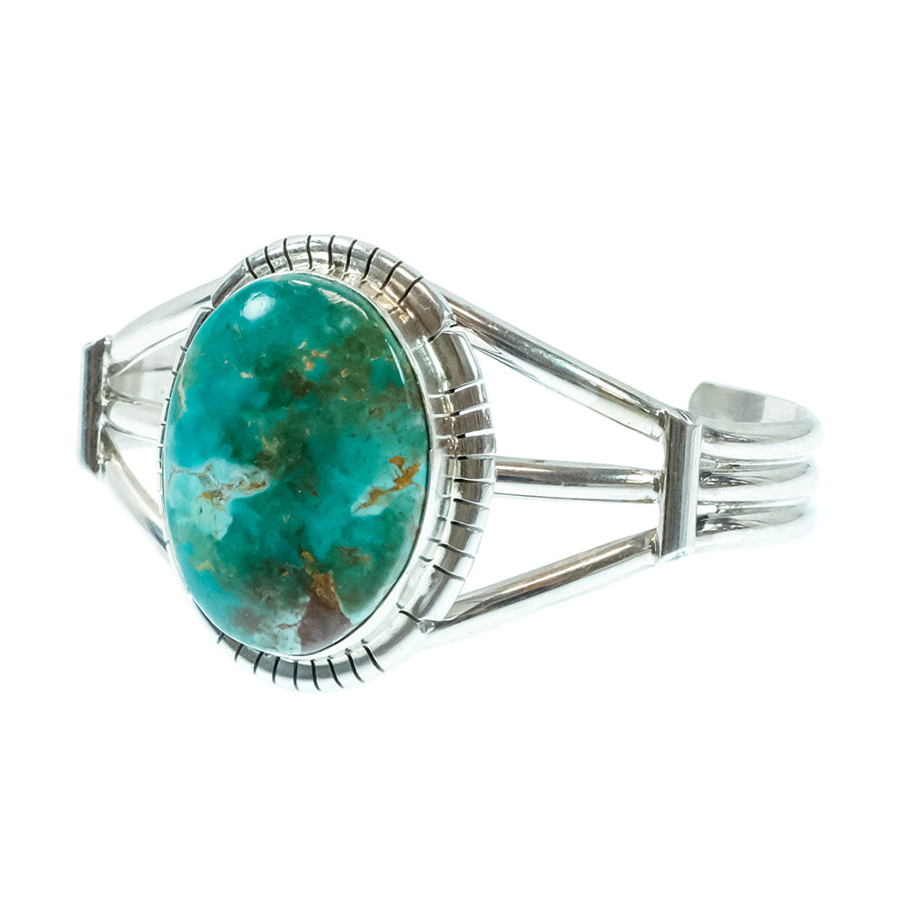 South Texas Tack Apparel Jewelry Turquoise S.E. Native American Navajo Sterling Silver Turquoise Bracelet Cuff By S.E.