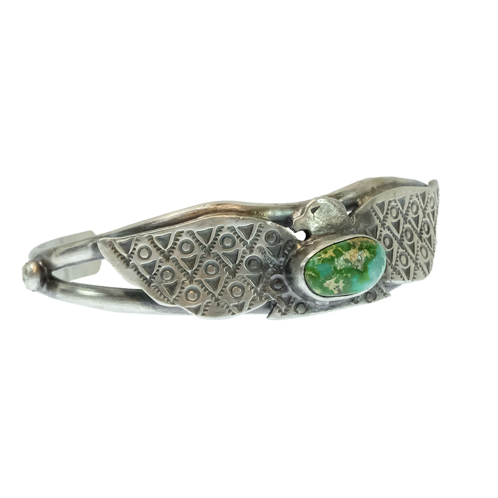 South Texas Tack Apparel Jewelry Turquoise Samson Edsitty Native American Navajo Sterling Silver Sonora Gold Turquoise Cuff Bracelet