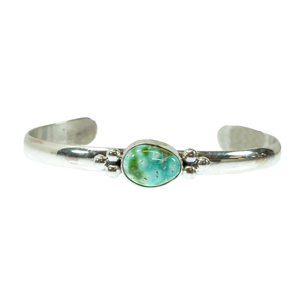 South Texas Tack Apparel Jewelry Turquoise Silver And Turquoise Stone Cuff