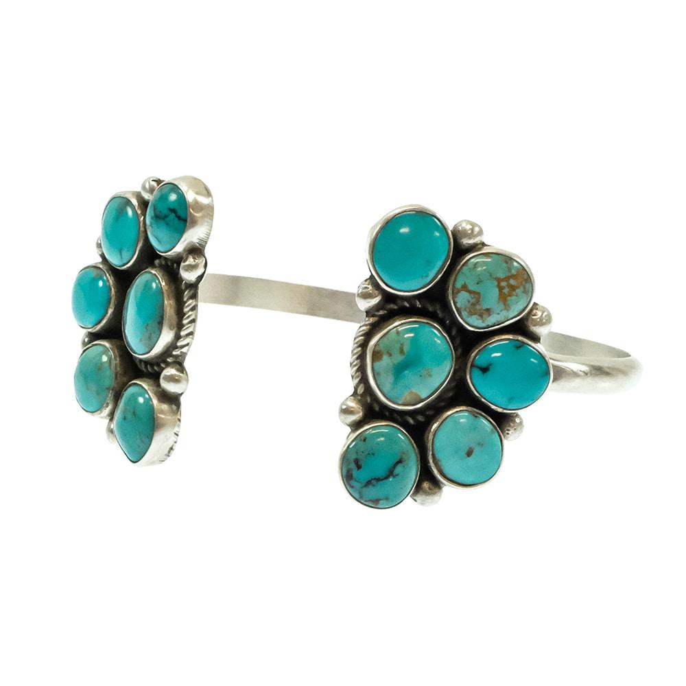 South Texas Tack Apparel Jewelry Turquoise/Silver Geraldine James Native American Navajo Sterling Silver Kingman Turquoise Cuff