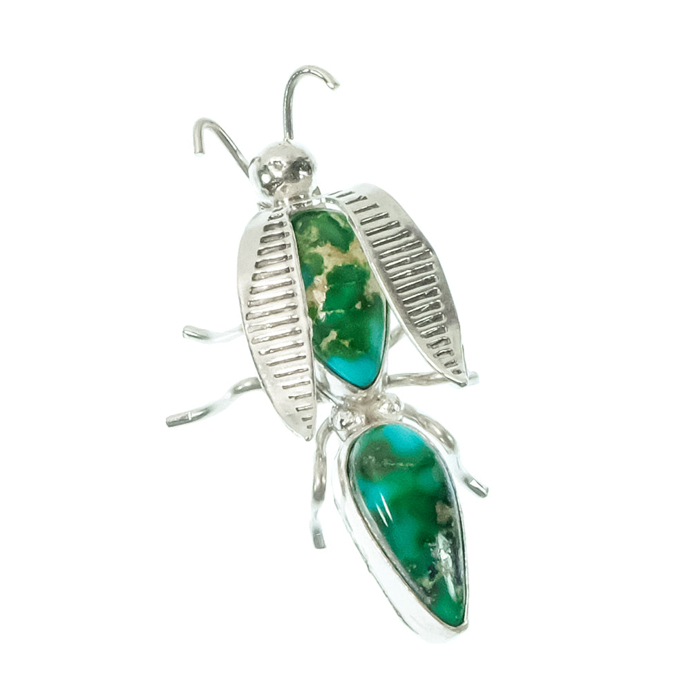 South Texas Tack Apparel Jewelry Turquoise/Silver Silver Wasp Pin with Turquoise Stud