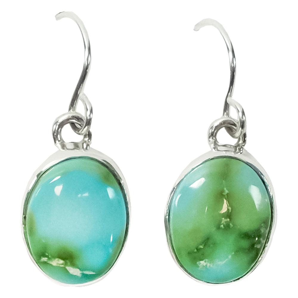 South Texas Tack Apparel Jewelry Turquoise T Native American Navajo Sterling Silver Sonora Gold Turquoise Dangling Earrings