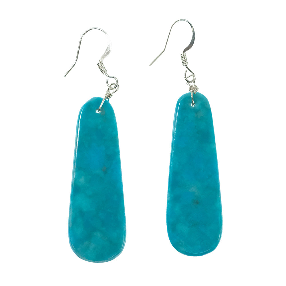 South Texas Tack Apparel Jewelry Turquoise Turquoise Drop Slab Earrings