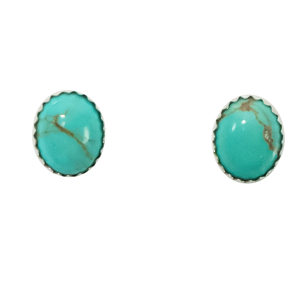 South Texas Tack Apparel Jewelry Turquoise Turquoise Oblong Stud Earrings