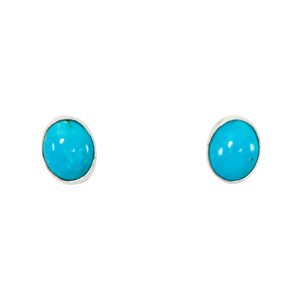 South Texas Tack Apparel Jewelry Turquoise Turquoise Oval Stud Earrings