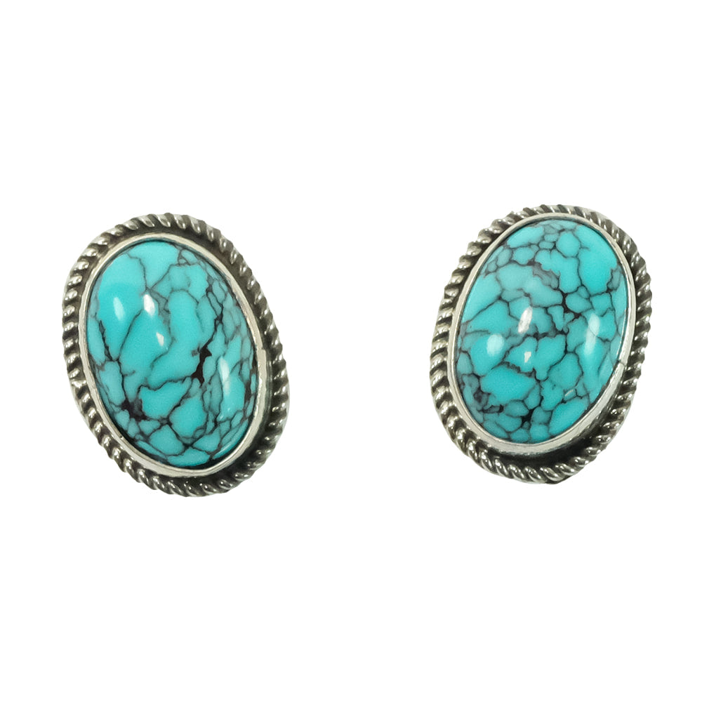 South Texas Tack Apparel Jewelry Turquoise Turquoise Oval Stud Earrings