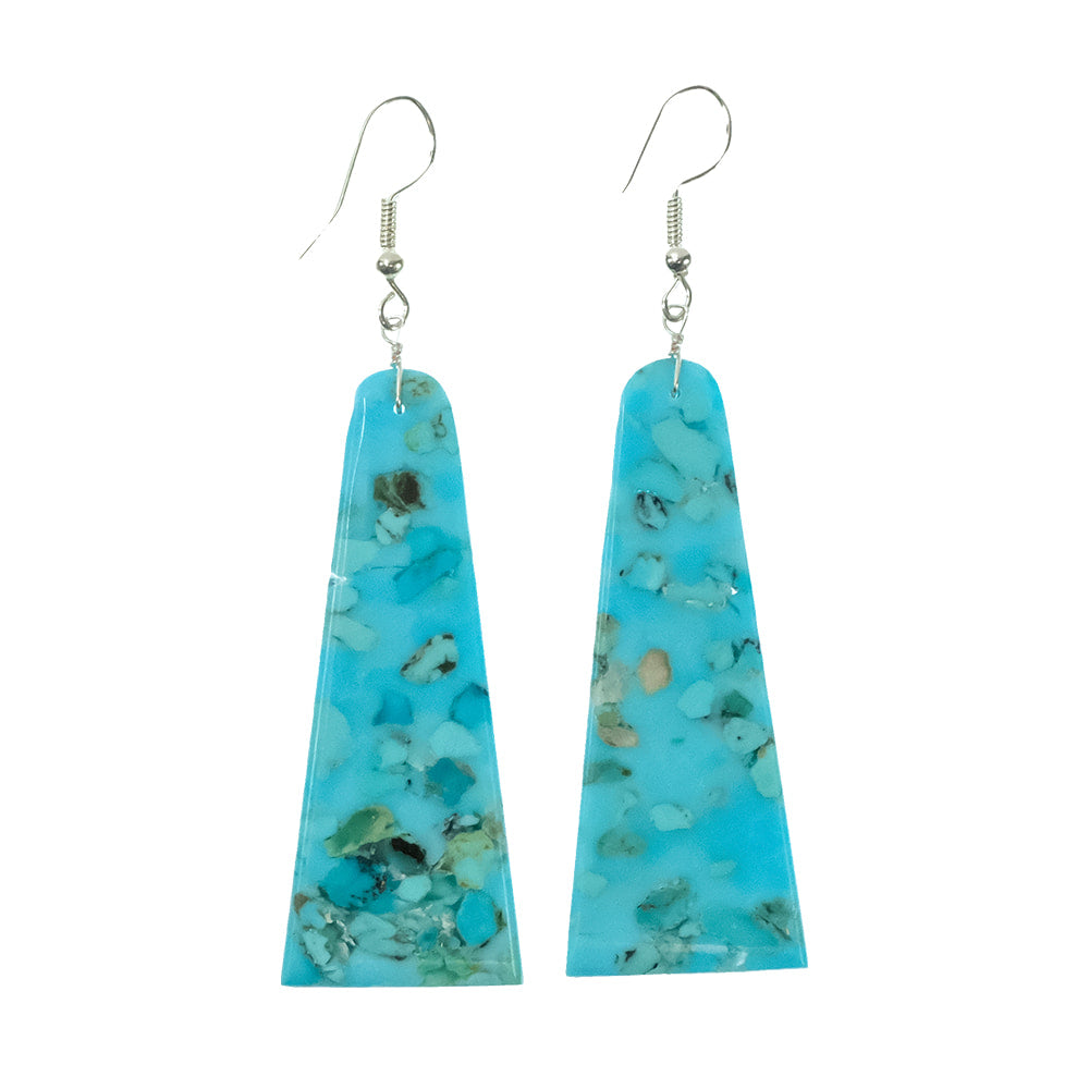 South Texas Tack Apparel Jewelry Turquoise Turquoise Slab Earrings