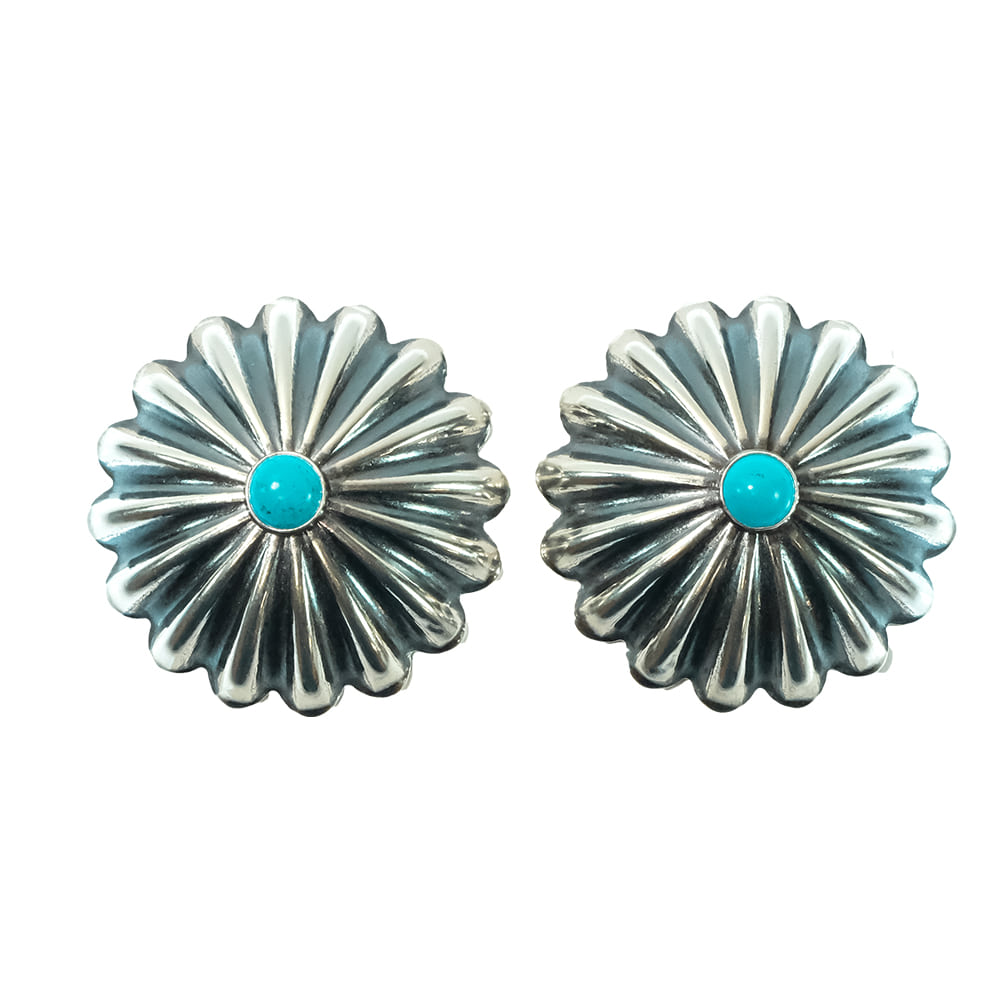 South Texas Tack Apparel Jewelry Turquoise Turquoise Stone Stud Earrings 1.5"