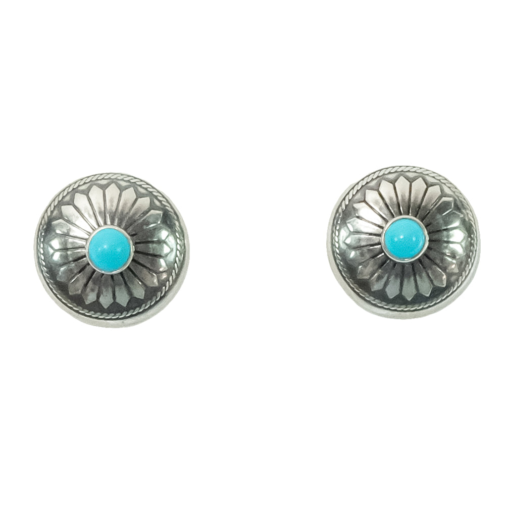 South Texas Tack Apparel Jewelry Turquoise Turquoise Stud Concho Earrings