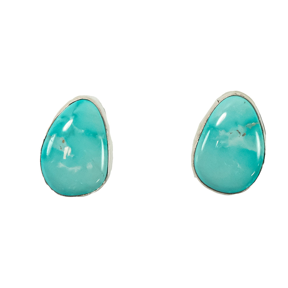 South Texas Tack Apparel Jewelry Turquoise V.WYLIF Sterling Silver Turquoise Studs