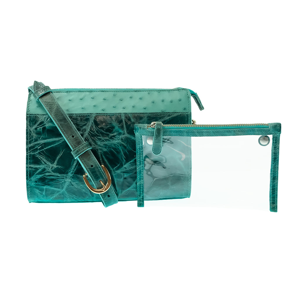 South Texas Tack Apparel Other South Texas Tack Juno Full Quil Ostrich Tiffany Blue Crossbody Purse
