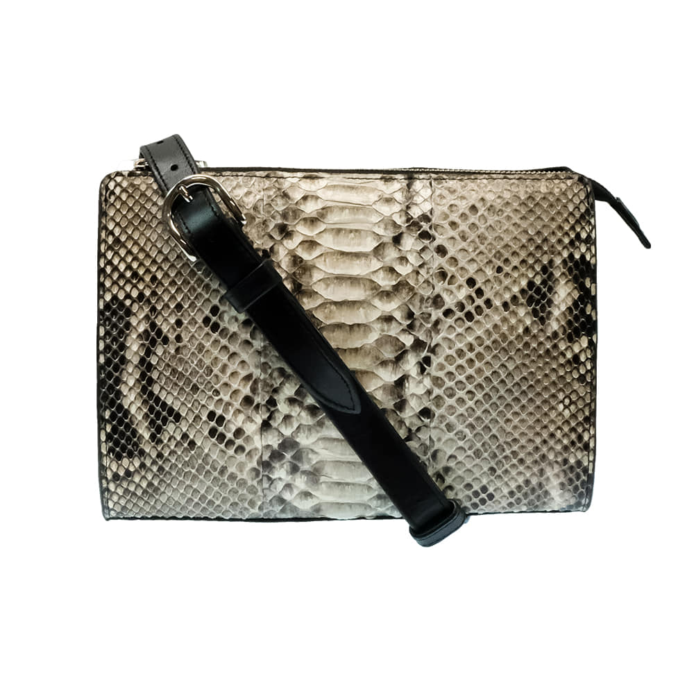 South Texas Tack Apparel Other South Texas Tack Juno Natural Python and Black Cowhide Handbag