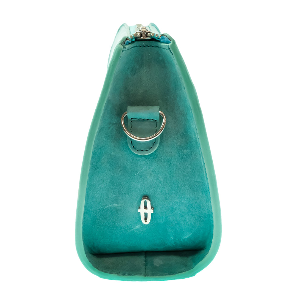 South Texas Tack Apparel Other South Texas Tack Juno Turquoise Cowhide Crossbody Purse