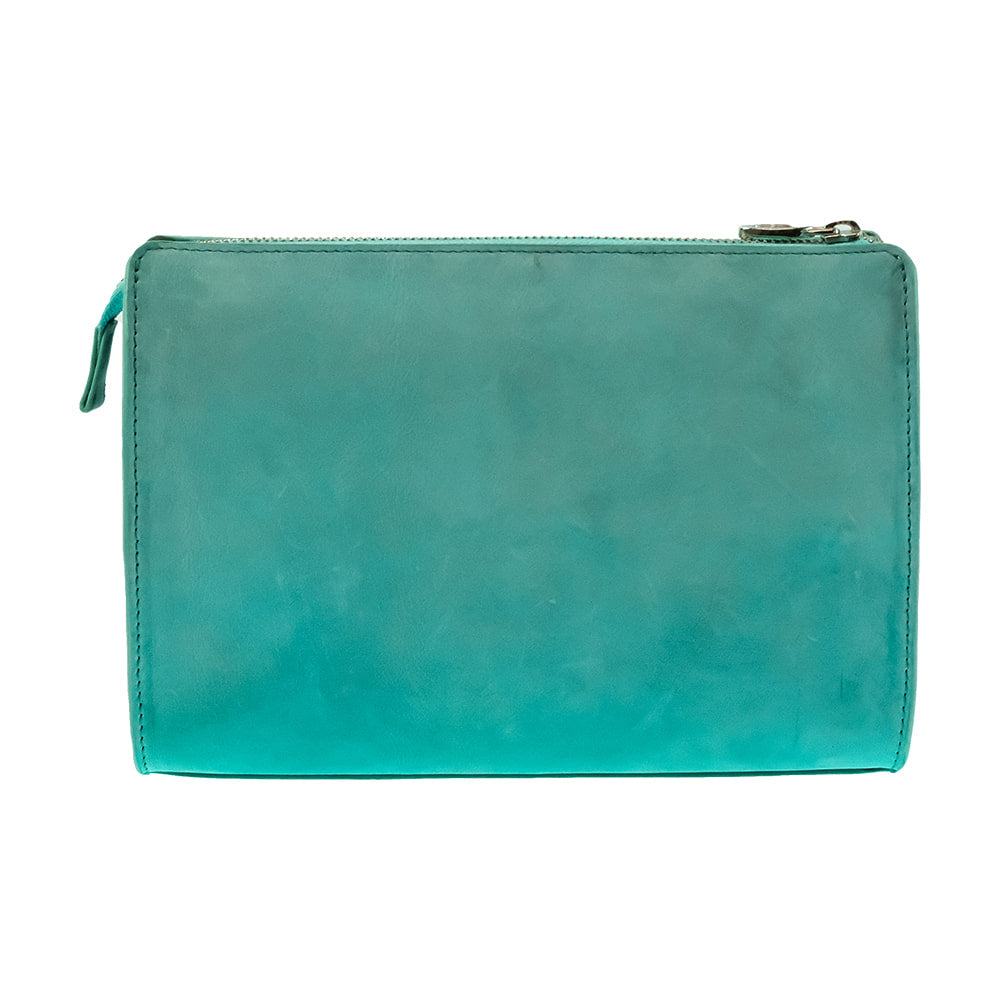 South Texas Tack Apparel Other South Texas Tack Juno Turquoise Cowhide Crossbody Purse