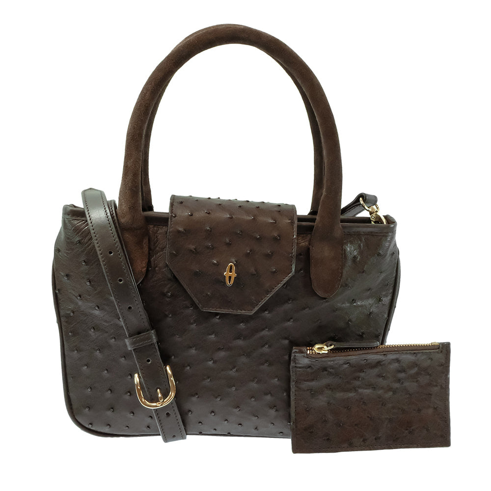 South Texas Tack Apparel Other South Texas Tack Midland Full Quill Ostrich Nicotine Satchel Purse