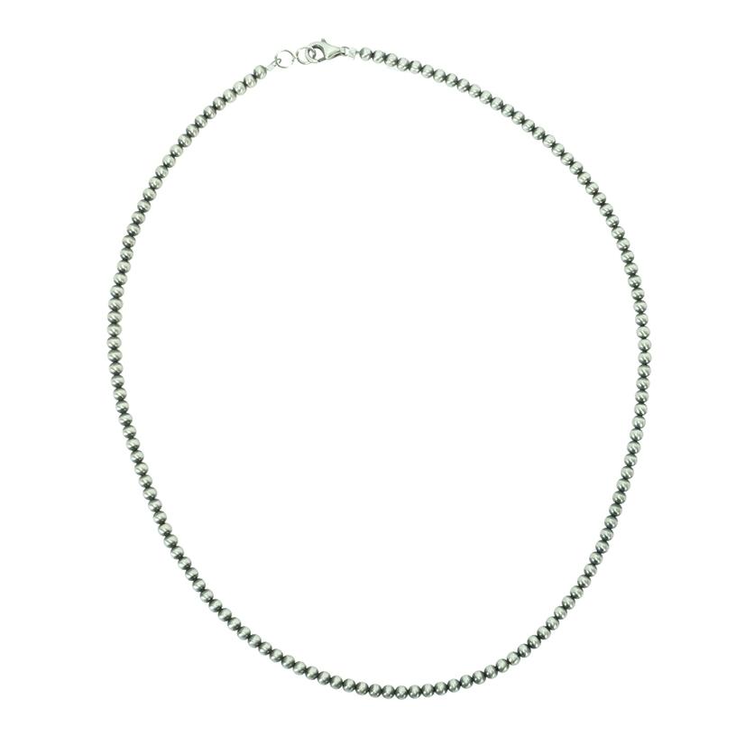 South Texas Tack Apparel Silver / 16 Inch Navajo Pearl Necklace 3mm x 16inch