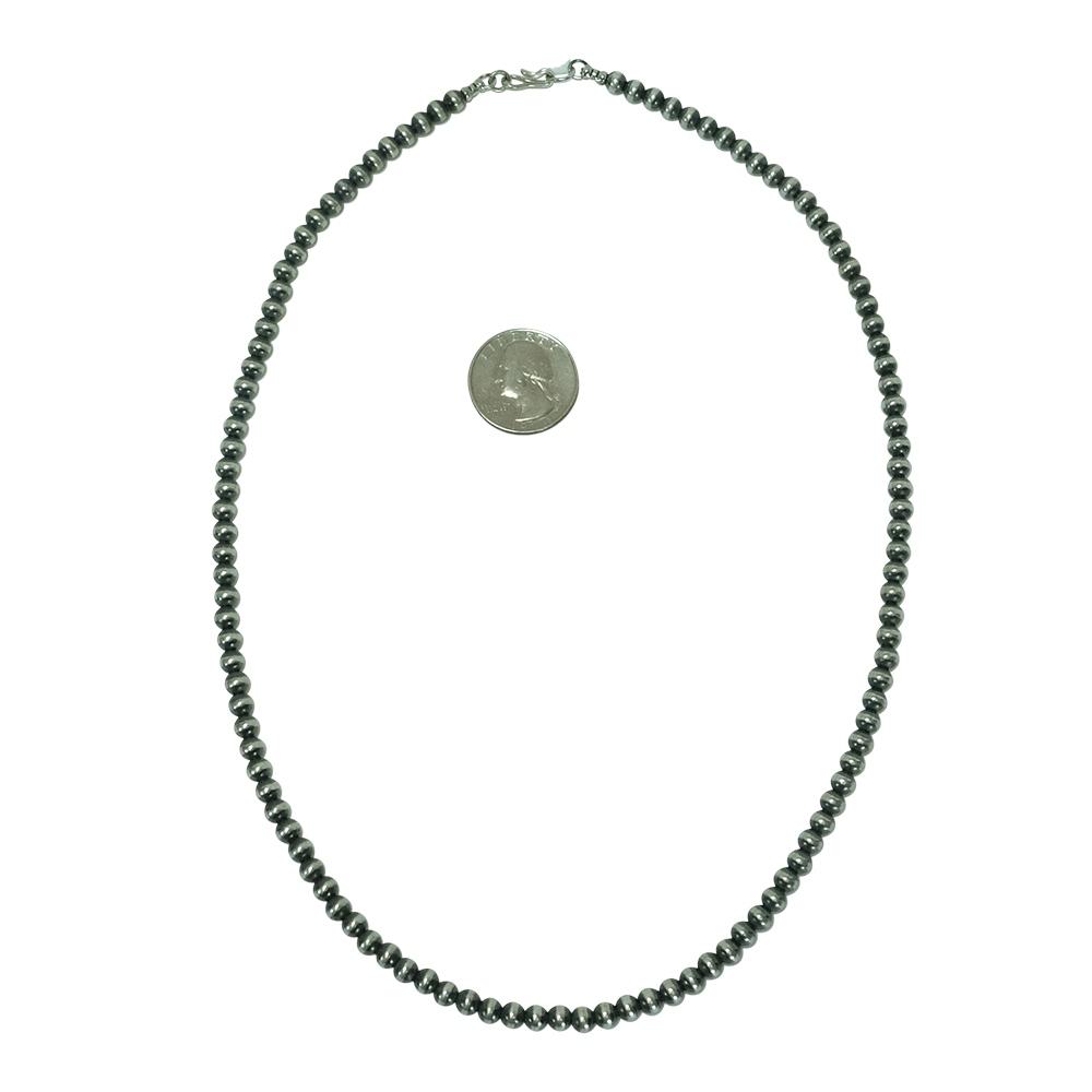 South Texas Tack Apparel Silver / 22 Inch Navajo Pearl Necklace 5mm x 22inches