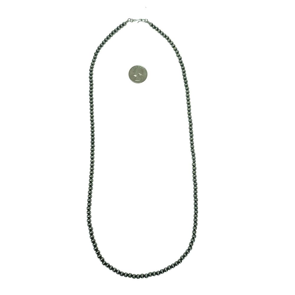South Texas Tack Apparel Silver / 30 Inch Navajo Pearl Necklace 5mm x 30inches