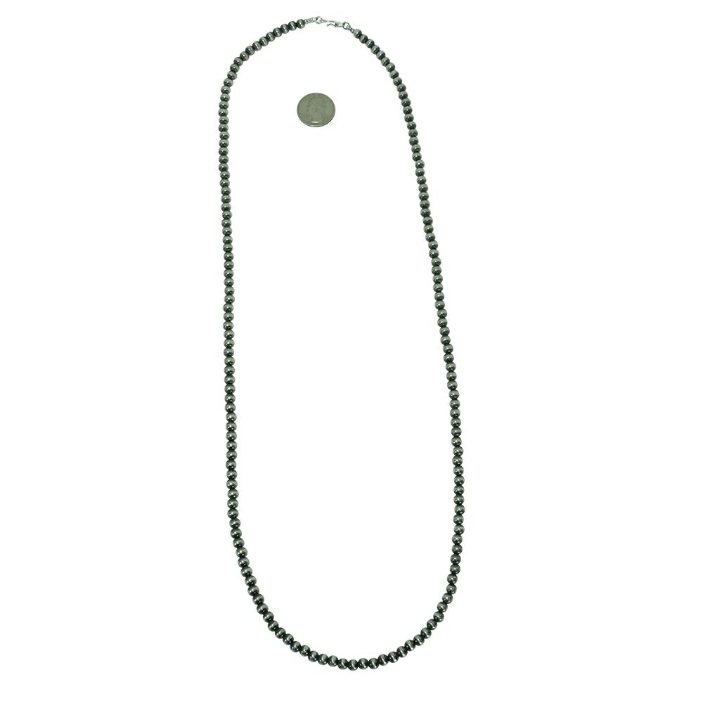South Texas Tack Apparel Silver / 36 Inch Navajo Pearl Necklace 6mm x 36inches