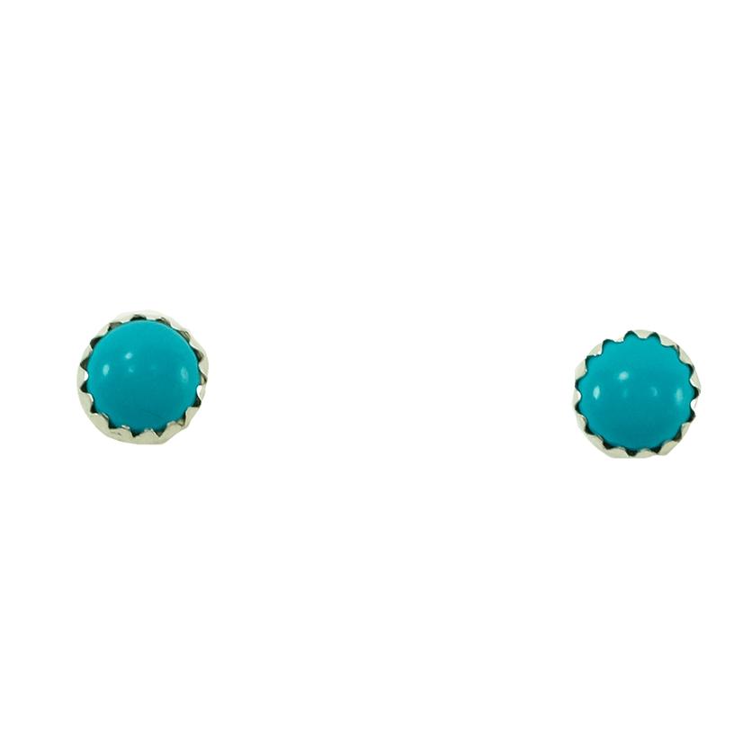 South Texas Tack Apparel Silver/Turquoise / Osfa STT Wee Silver Turquoise Silver Earrings