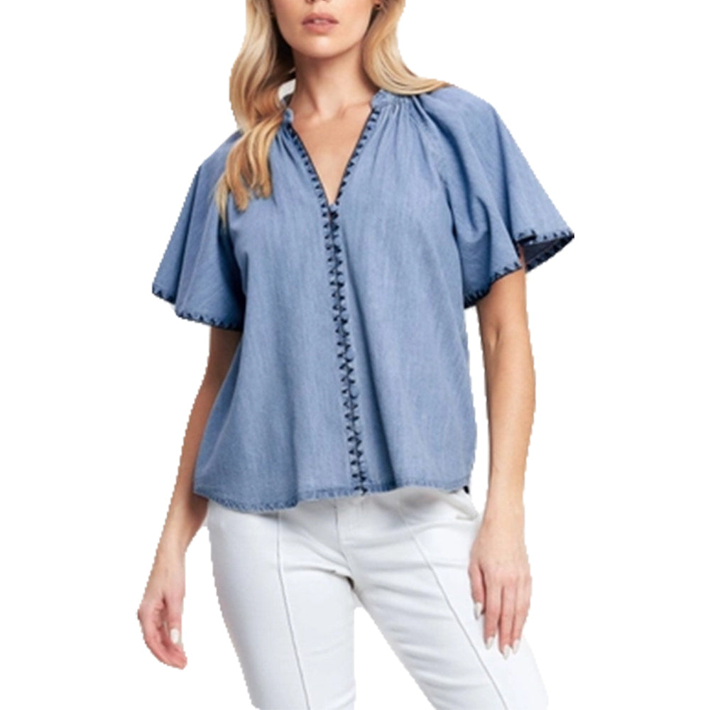 South Texas Tack Apparel Solid Short Sleeve Blouse