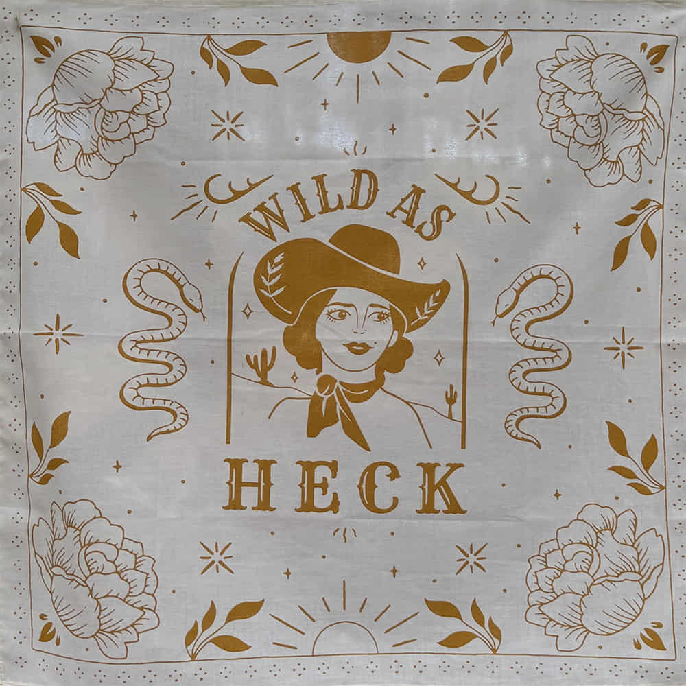 South Texas Tack Apparel WILD AS HECK BANDANA