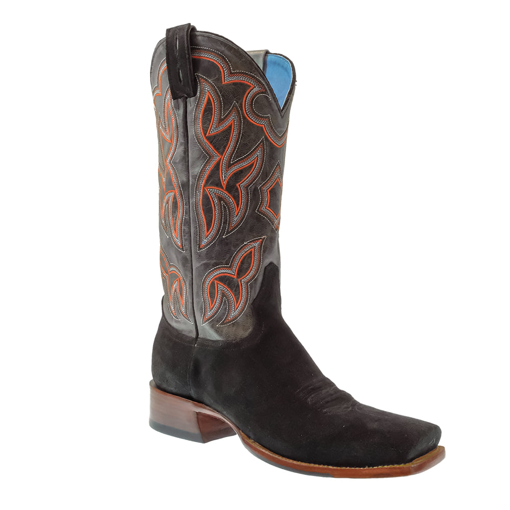 South Texas Tack Footwear South Texas Tack Men's Black Suede Cowhide Boots