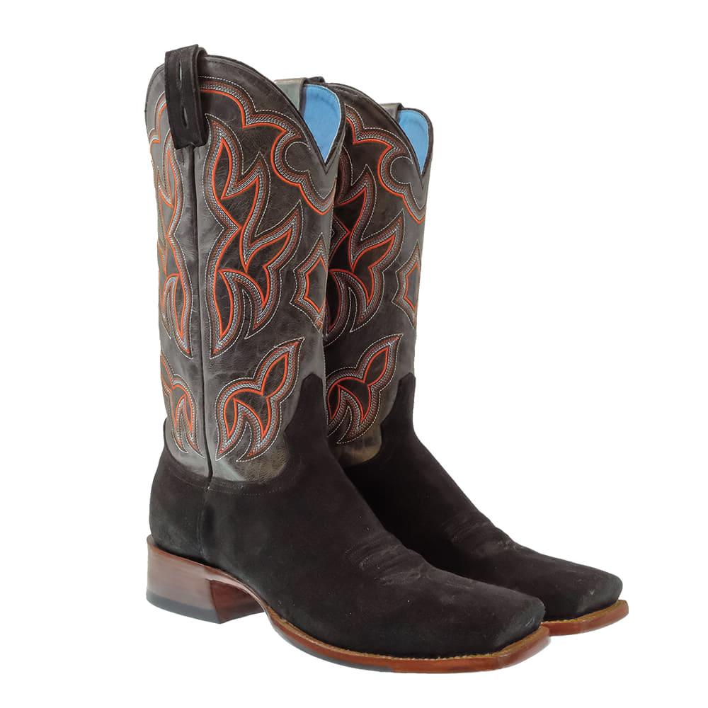 South Texas Tack Footwear South Texas Tack Men's Black Suede Cowhide Boots