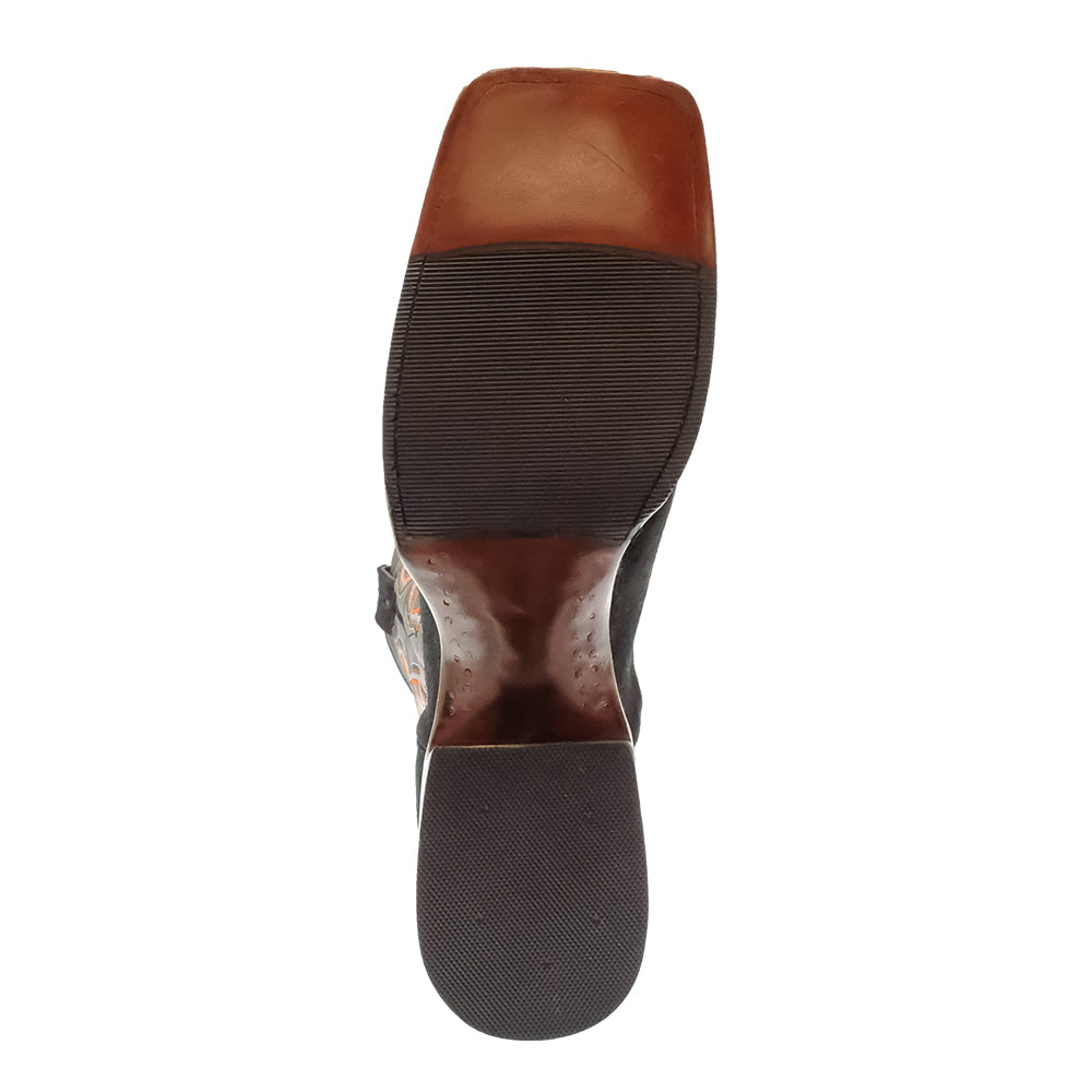 South Texas Tack Footwear South Texas Tack Men's Black Suede Cowhide Boots