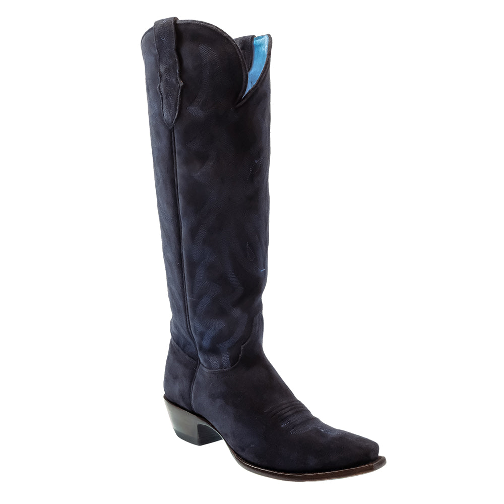 South Texas Tack Footwear South Texas Tack Women's Indigo Blue Suede Cowhide Boots