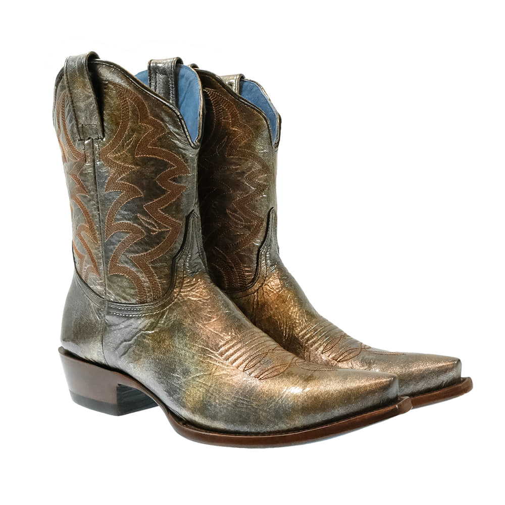 South Texas Tack Footwear South Texas Tack Women's Tan Multi Patent Cowhide Boots