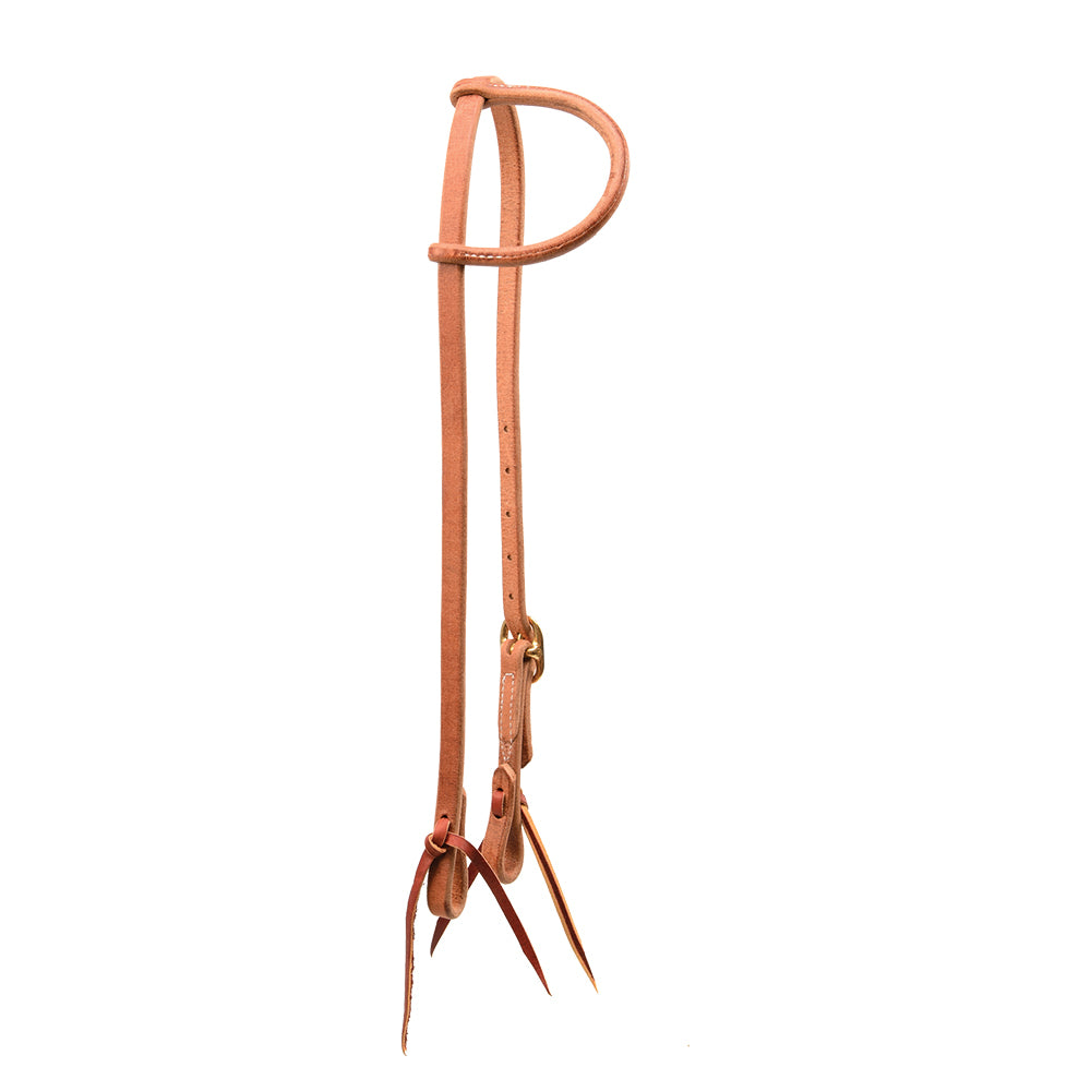 South Texas Tack Hermann Oak Rolled Slide Ear Headstall Unoiled Hermann Oak Harness Leather