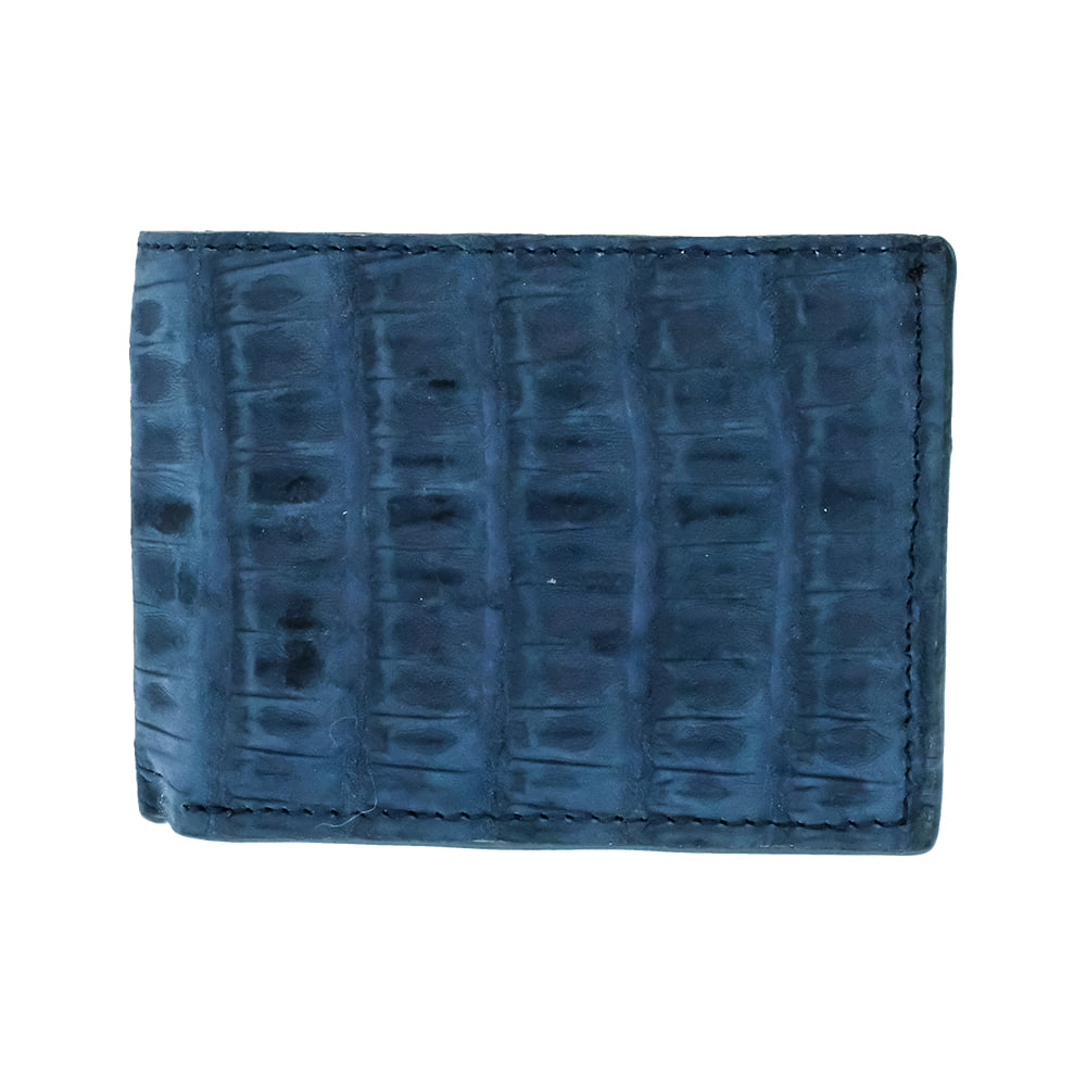 South Texas Tack Other South Texas Tack Navy Nubuck Caiman Bifold Wallet