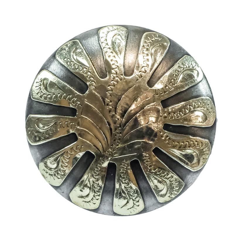 South Texas Tack Saddles 1.5" / Steel/Silver South Texas Tack Steel and Silver 12 Petal Screw Back 1.5" Conchos Set of 6