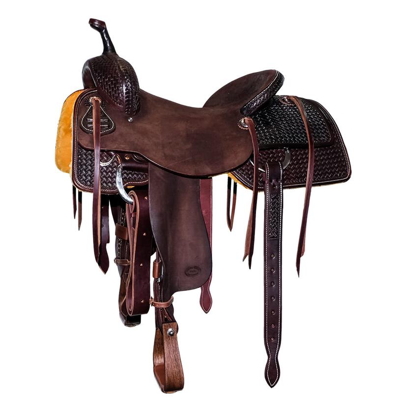 South Texas Tack Saddles 15 / Dark Chocolate South Texas Tack Half Small Weave Tool Half Rough Out Cutting Saddle