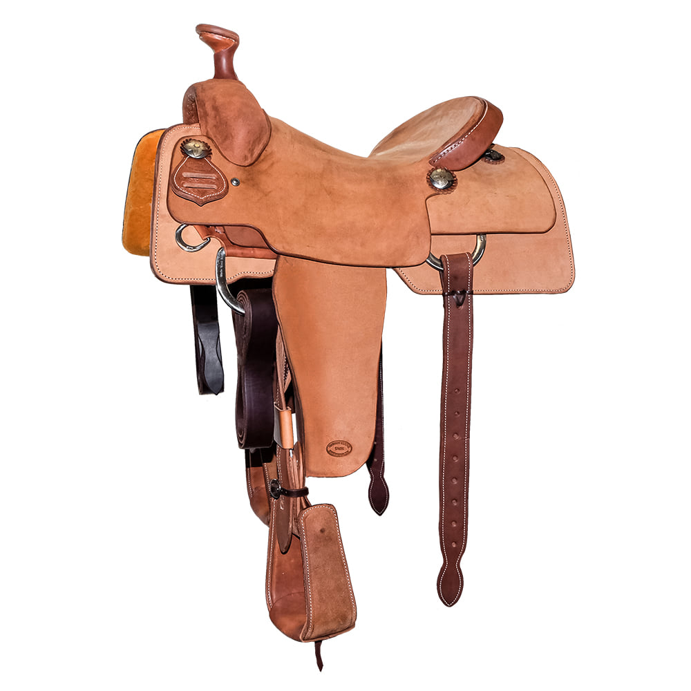 South Texas Tack Saddles South Texas Tack Full Natural Rough Out Team Roping Saddle