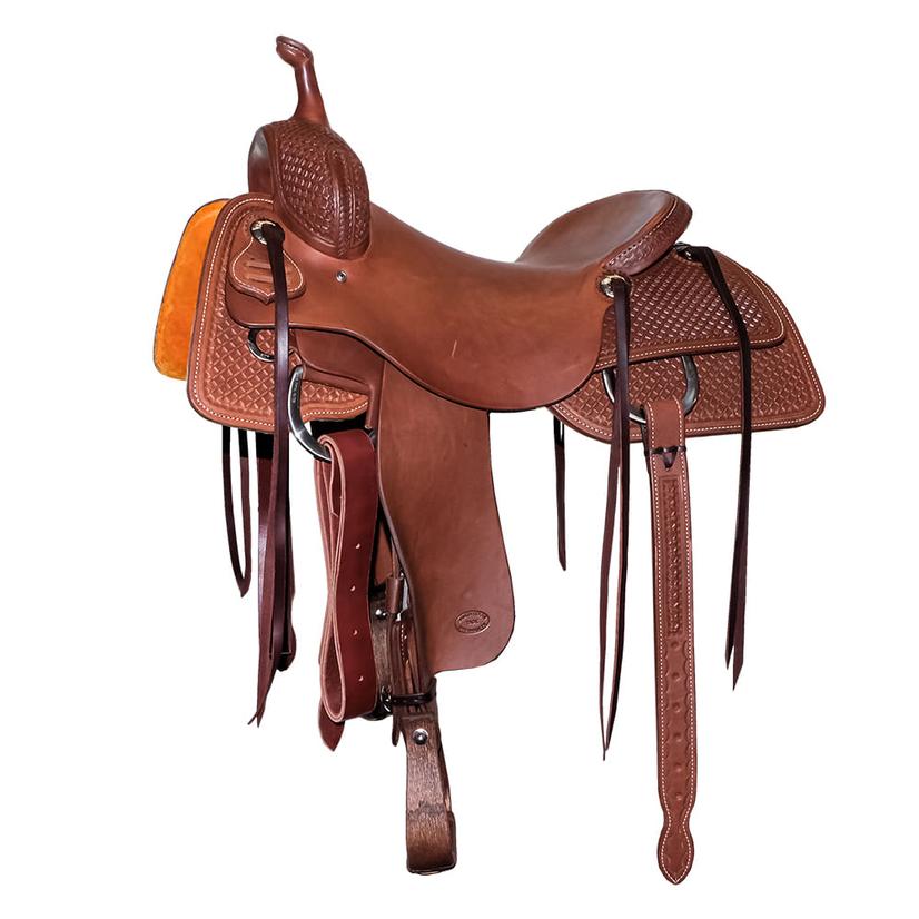 South Texas Tack Saddles South Texas Tack Half Natural Slick Out Half Waffle Tool Cutting Saddle