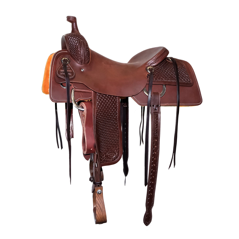 South Texas Tack Saddles South Texas Tack Half Windmill Tool Half Natural Slick Out Tooled Fender Ranch Cutting Saddle