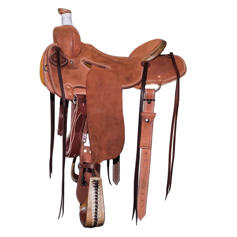 South Texas Tack Saddles South Texas Tack Natural Strip Down Ranch Roping Saddle with In-seat Rigging and Rawhide Cantle