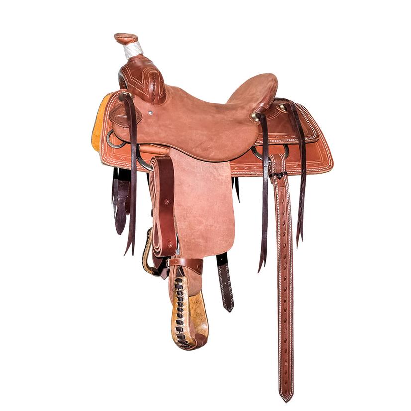 South Texas Tack Saddles South Texas Tack Oiled Kid Association Saddle with Fold Over Seat