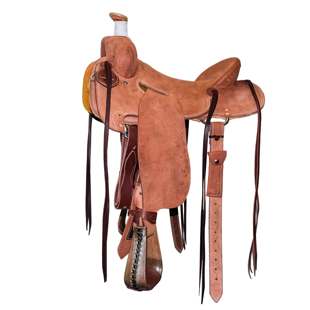 Strip Down Ranch Roping Saddle with In-seat Rigging by South Texas Tack