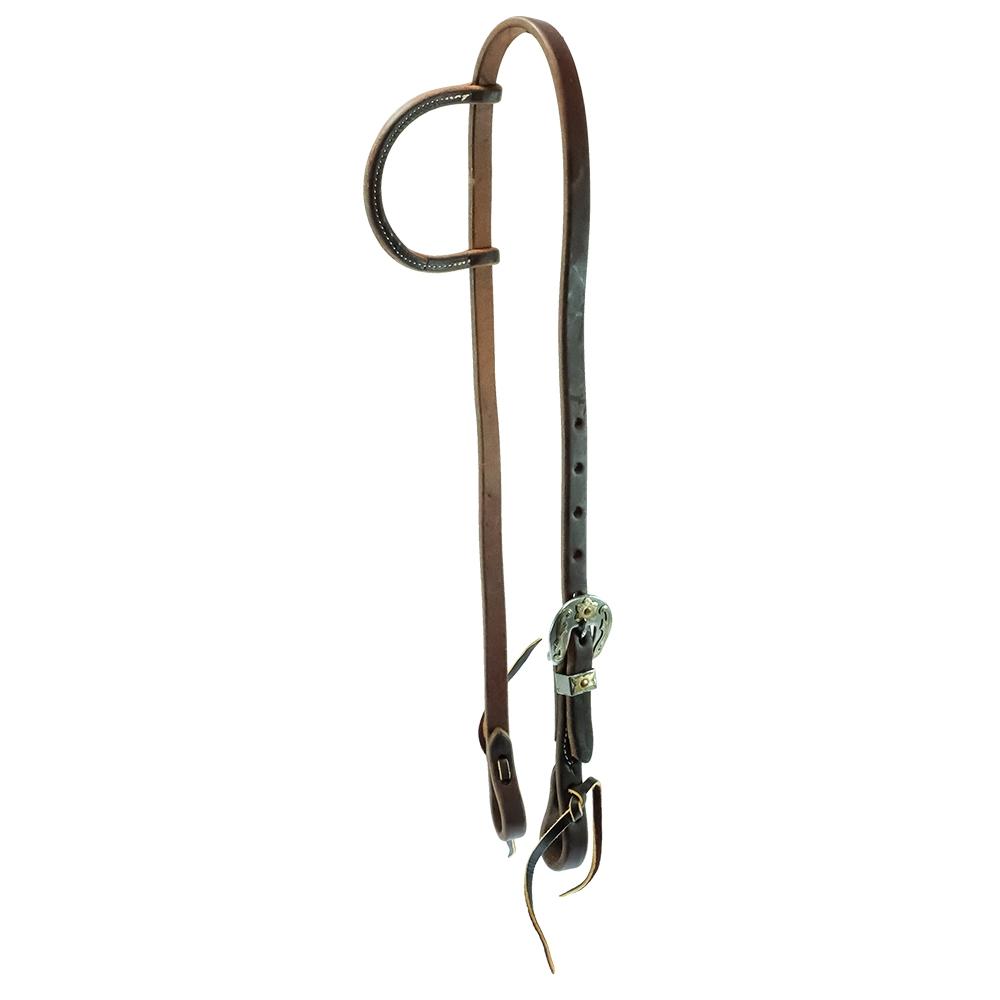 South Texas Tack STT Slide Ear Headstall Heavy Oil and Single Buckle 5/8"