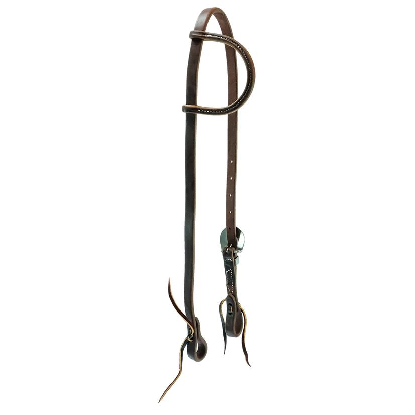 South Texas Tack STT Slide Ear Headstall Heavy Oil and Single Buckle 5/8"