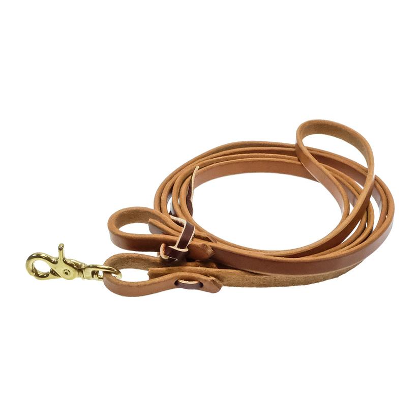 South Texas Tack Tack 1/2 STT Roping Rein with Snap in Hermann Oak 1/2"