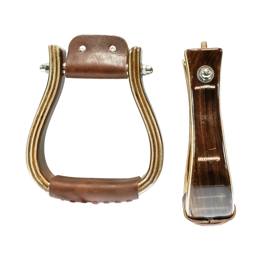 South Texas Tack Tack 2" South Texas Tack 2" Varnished Wooden Stirrups
