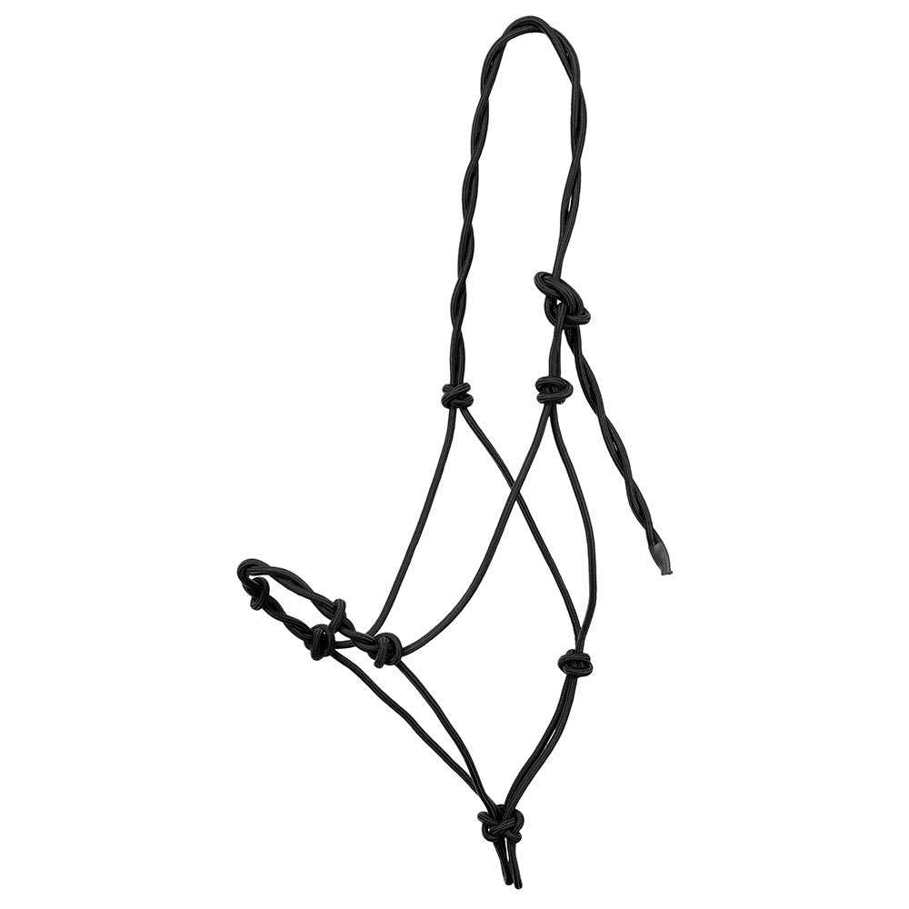 South Texas Tack Tack Black / Average Twisted Rope Halter