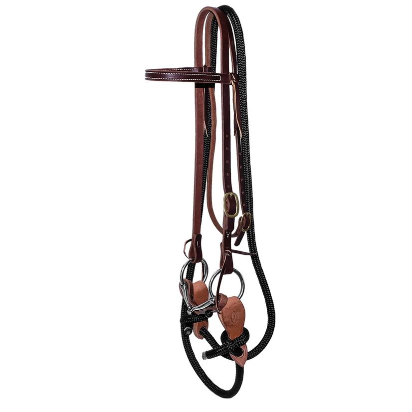 South Texas Tack Tack Black South Texas Tack Smooth Loose Ring Snaffle Bit Training Bridle Set